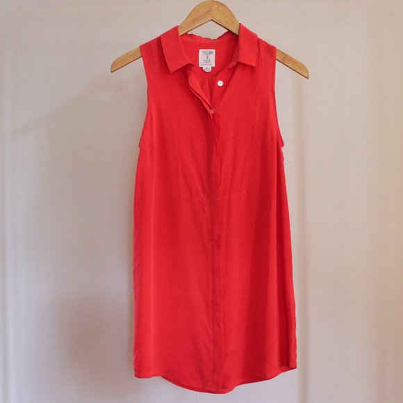 Sunshine & Shadow Tops - Pink Pure Silk Shirt Dress/Tunic